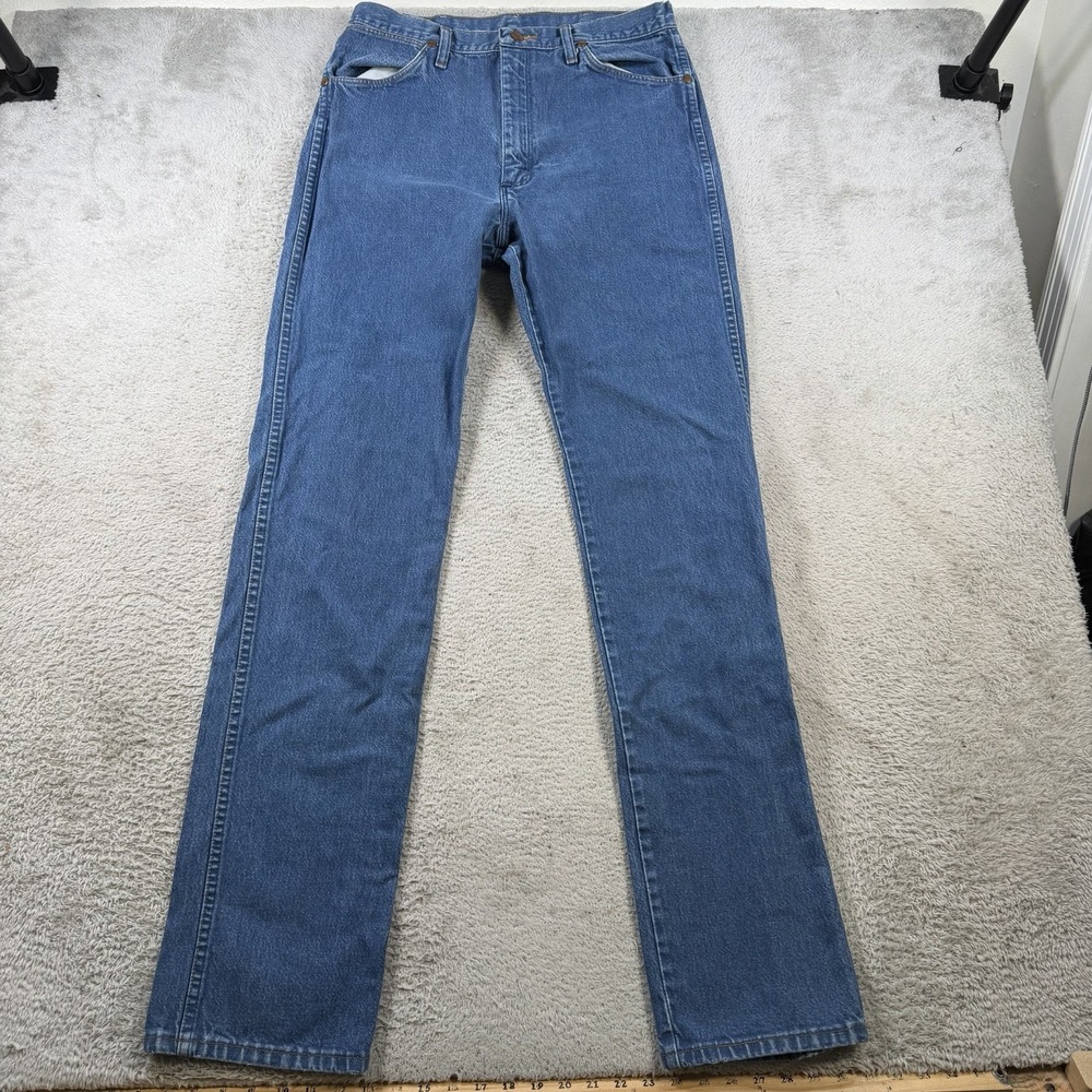 Wrangler Jeans Mens 34x38 (Fit 32x36) Blue 13MWZ Cowboy Cut Western Rodeo Denim